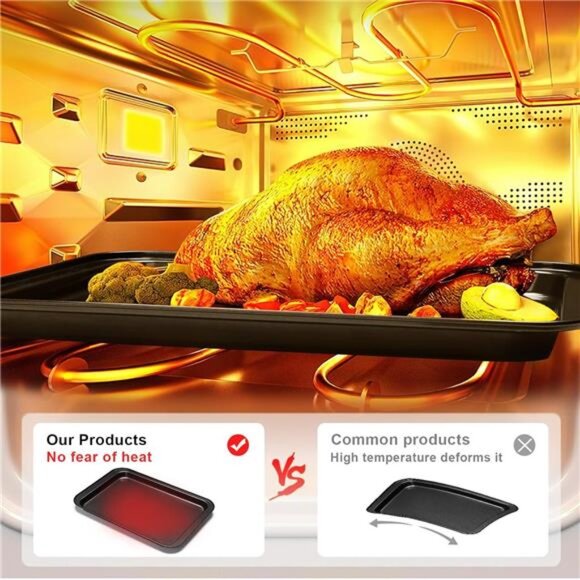 Baking Sheet Tray Set, 3 Pack Cookie Sheet Pan for Oven, Nonstick Bakeware Sets - Picture 3 of 7